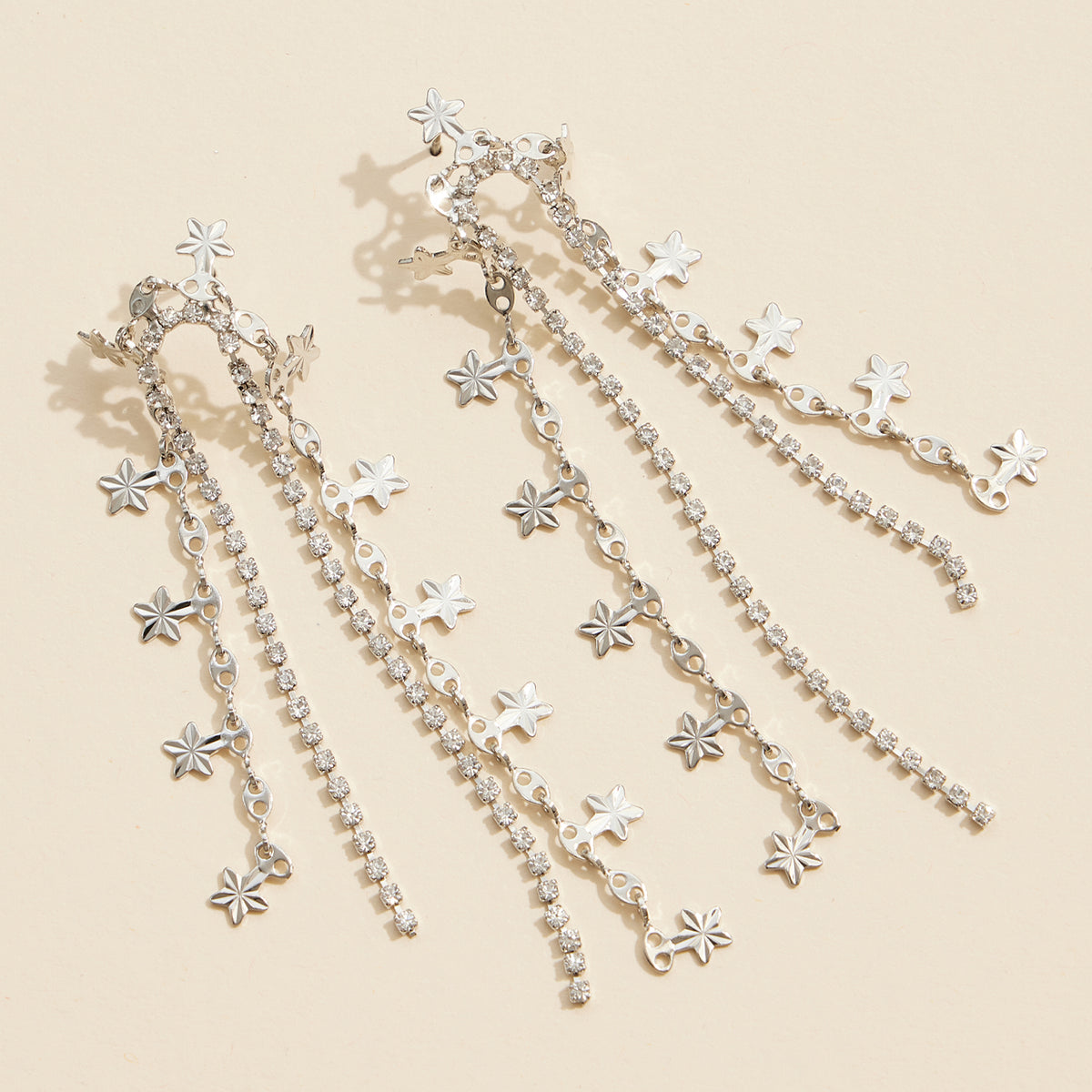 Sparkling-Star-Dangle-Earrings