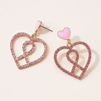 Heart Pave Post Earrings for Special Day
