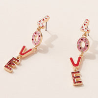 "Love" Linear Earrings for Valentine's Day or Special Day