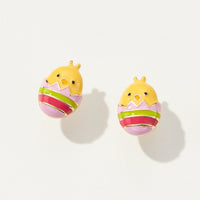 Enamel Easter Egg Post Earrings