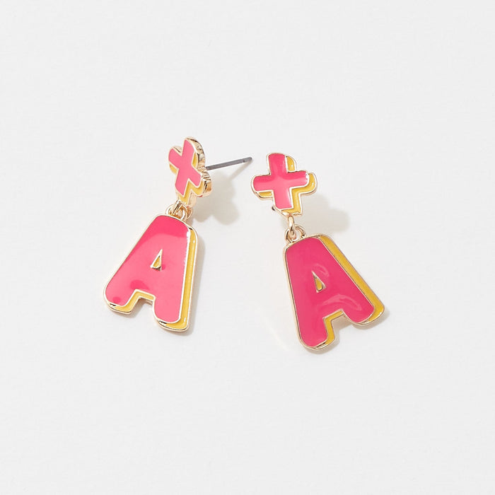 A+ Enamel Post Earrings for Teacher's Day