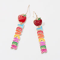 Multiple Colored Enamel Dangling Earrings for Teacher's Day