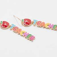 Multiple Colored Enamel Dangling Earrings for Teacher's Day