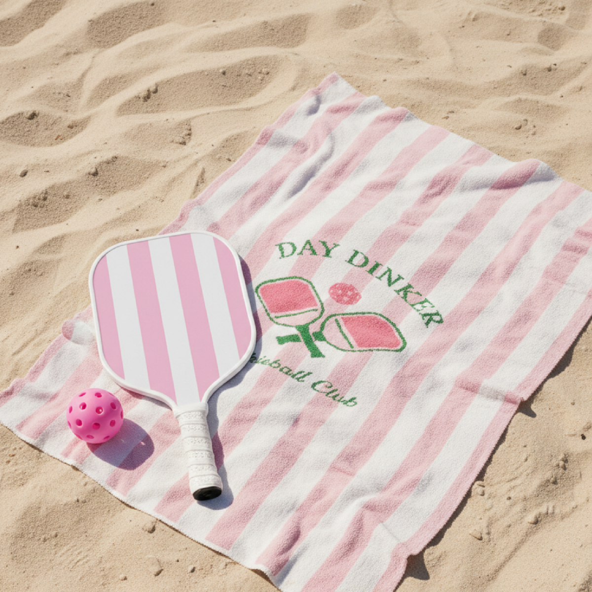 Pickleball Club Terry Cloth Beach Blanket
