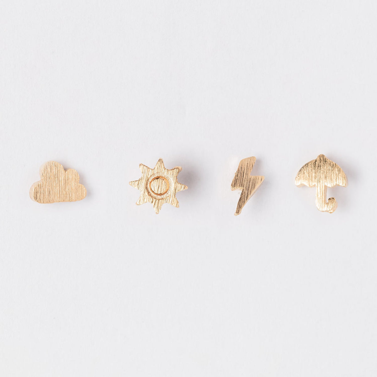 18K Gold Dipped Multi Post Earrings Set