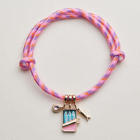 Woven Sardine Charm Bracelet—Fish Motif with Pull Tie
