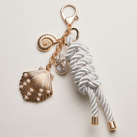 Gold Coastal Bagcharm—Shell Pearl Starfish