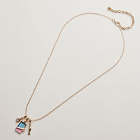 Gold Plated Fish Sardine Can Coastal Charm Necklace