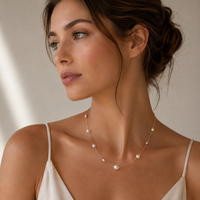 Freshwater Pearl Confetti Station Necklace | Pearl Jewelry