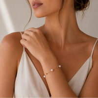 Freshwater Pearl Orbit Bolo Bracelet | Pearl Jewelry