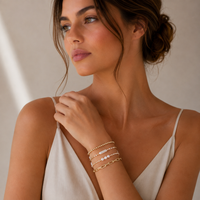 Gold and Pearl Mix Stackable Bracelet Set | Stackable Jewelry