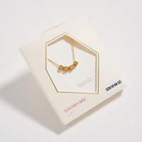 “Hope” Cube Letter Necklace – 18K Gold Dipped Minimalist Necklace