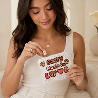Beaded Beary Much In Love Sequin Pouch | Indian Handmade Zipper Pouch