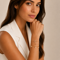 3-in-1 Gold Dipped Heart Toggle Bracelet Set | Layered Charm Bracelets