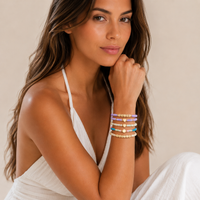 Pastel Beaded BRIDE Stretch Bracelet | Bridal Friendship Bracelet