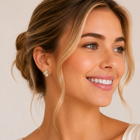 Gold Filled Clover Stud Earrings | Everyday Core Jewelry