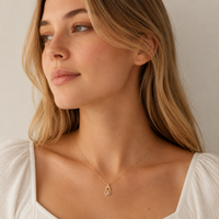 Stainless Steel Snowman Charm Necklace | CZ Holiday Pendant