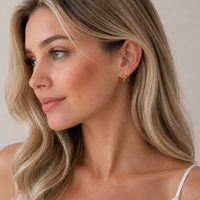 Glitter Christmas Light Stud Earrings