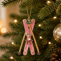 Pink Ski Ornament | Winter Sports Christmas Decor