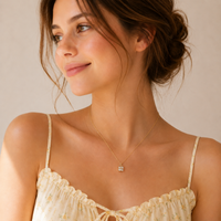 Gold Dipped Gift Box Pendant | Necklace