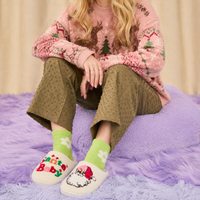Sherpa Santa Baby Slippers | Cozy Christmas House Shoes