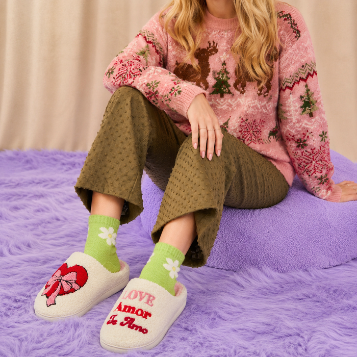 Sherpa Love Amor Slippers | Individual Sizes Available