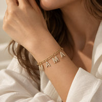 CZ MAMA Letter Charm Paperclip Bracelet | Mother's Day Jewelry