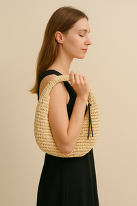 Straw Hand-Carrying Tote Bag