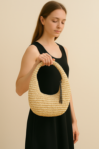 Straw Hand-Carrying Tote Bag