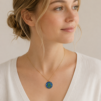 Christmas Tree Pendant Necklace | Glitter Enamel Pearl Necklace