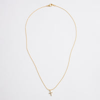 Gold Chain | Necklace with CZ Cross Pendant