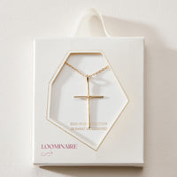 Gold Chain Necklace with Sleek Cross Pendant
