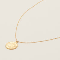 Gold Chain Necklace | Coin Pendant
