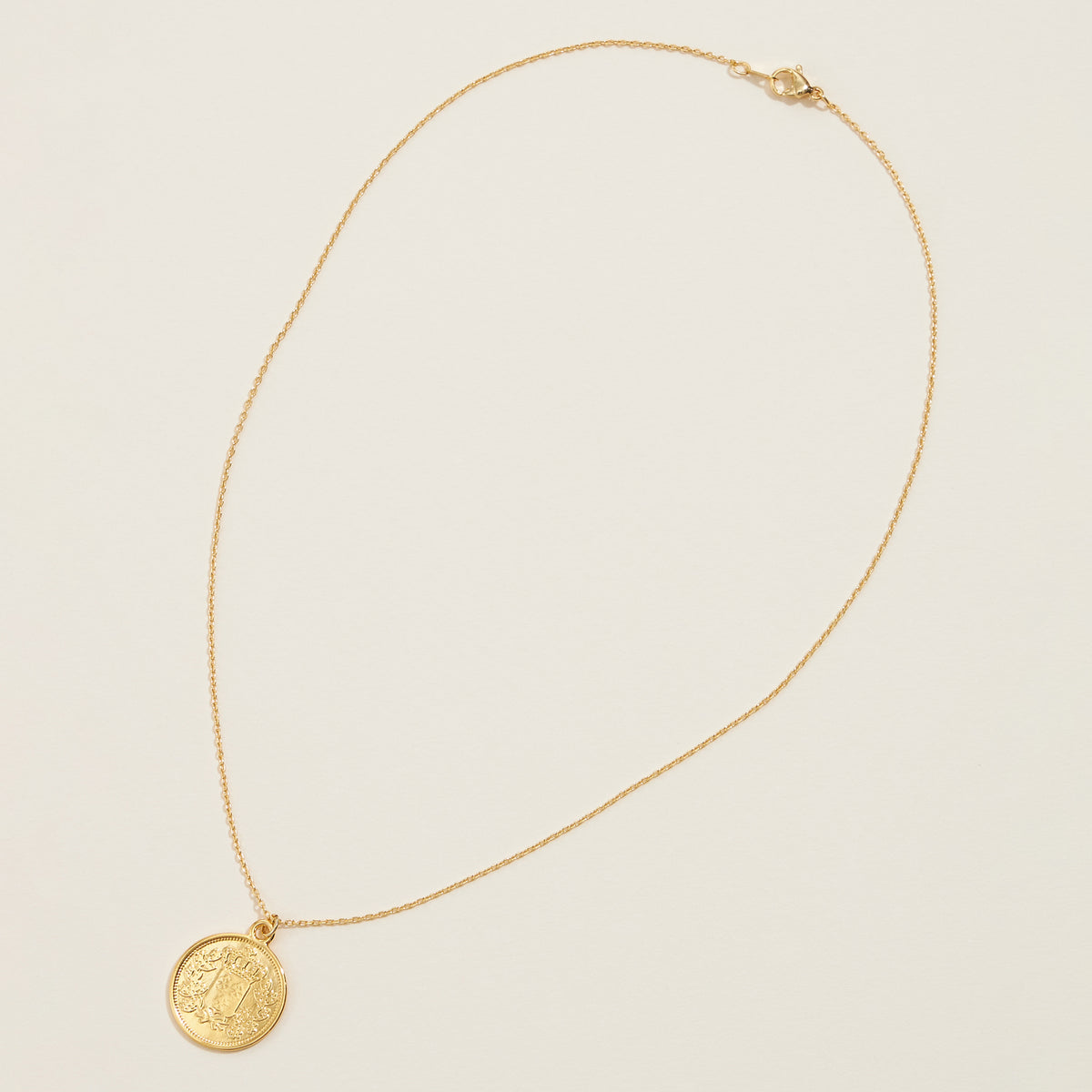 Gold Chain Necklace | Coin Pendant
