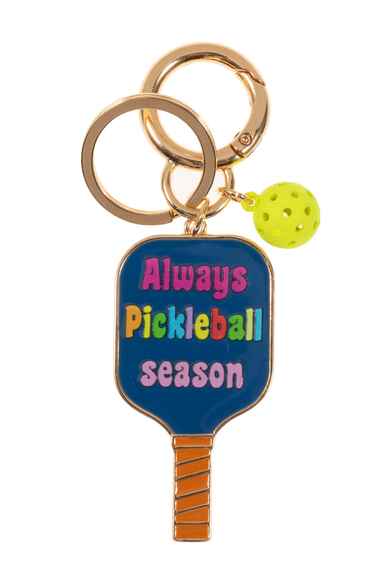 Pickleball Paddle Keychain with Mini Ball Charm – Cute Sports Bag & Key Accessory