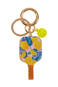 Pickleball Paddle Keychain with Mini Ball Charm – Cute Sports Bag & Key Accessory