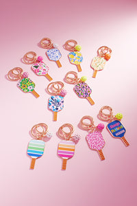 Pickleball Paddle Keychain with Mini Ball Charm – Cute Sports Bag & Key Accessory