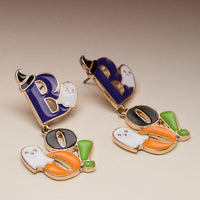 Boo Ghost Drop Earrings with Titanium Posts