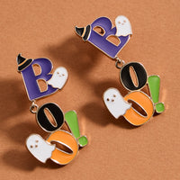 Boo Ghost Drop Earrings with Titanium Posts