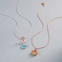 Seashell Locket Necklace with Pearl – Ocean-Inspired Silver Pendant