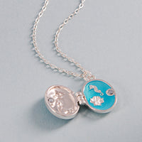 Seahorse Locket Necklace – Ocean-Inspired Silver Pendant with Hidden Charm