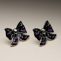 Skull Bow Enamel Stud Earrings