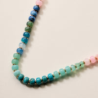 Colorful Resin Beaded Necklace – Adjustable Multi-Color Boho Bead Chain