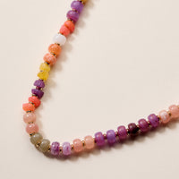 Colorful Resin Beaded Necklace – Adjustable Multi-Color Boho Bead Chain