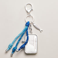 Sardine Tin Keychain with Tassel Charm