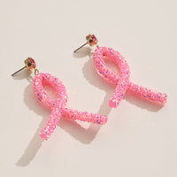 Glitter Ribbon Statement Earrings