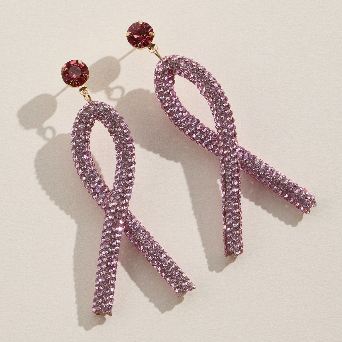 Glitter Ribbon Statement Earrings