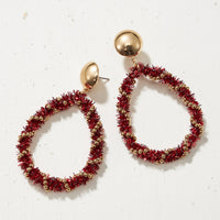 Christmas Tinsel Teardrop Earrings