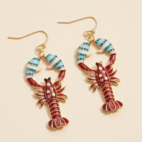 Lobster Dangle Earrings for a Splash of Fun