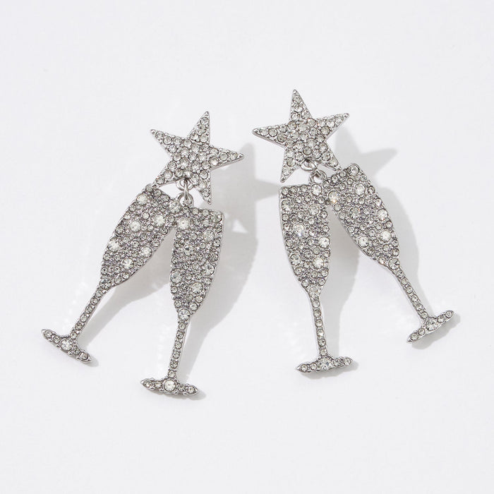 Champagne Glass Earring